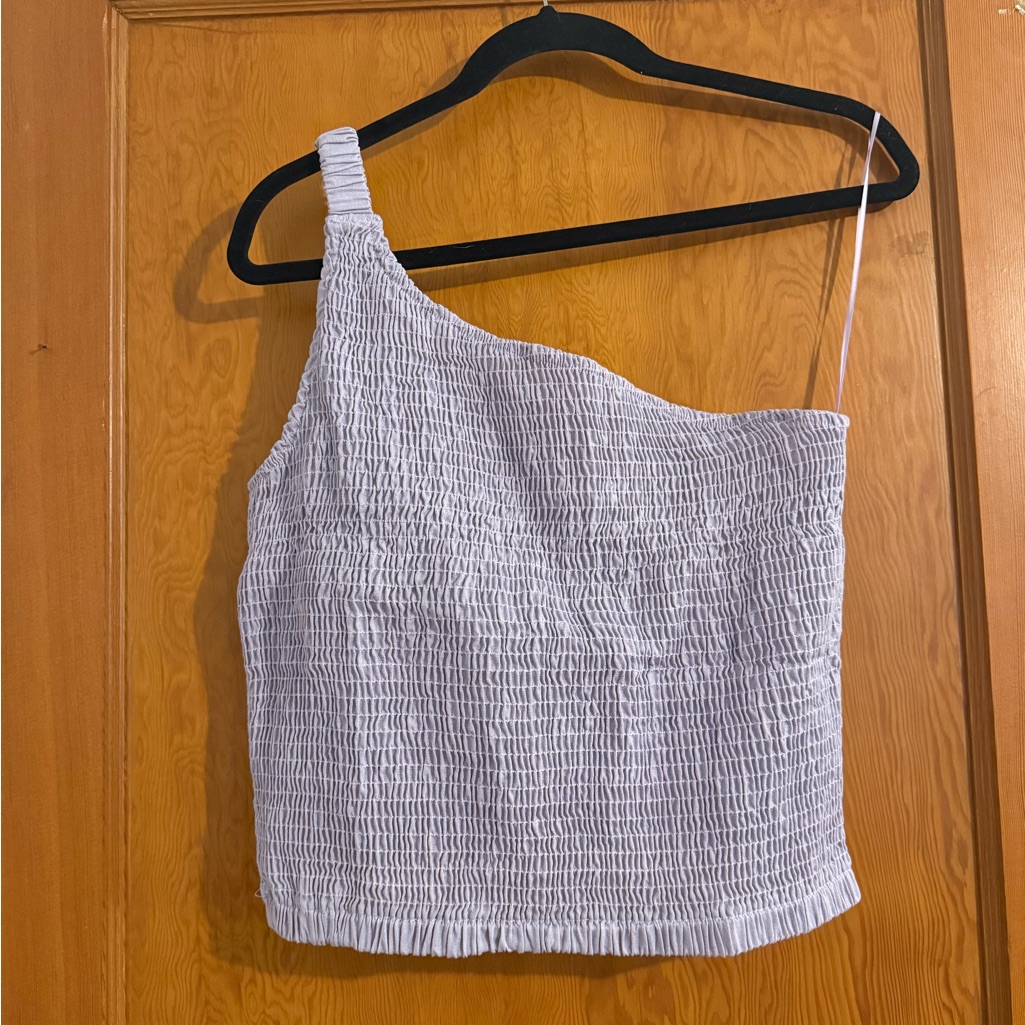 Nwt Krisa Smocked One Shoulder Tank Size Large L In Periwinkle
